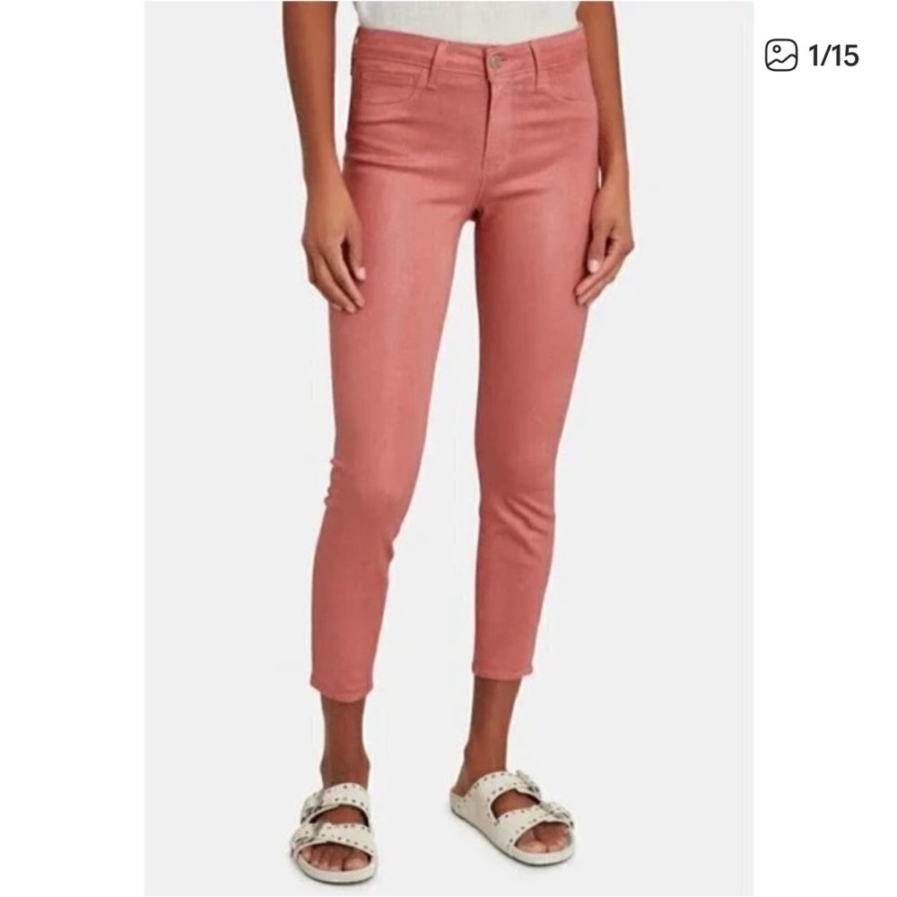 L'AGENCE Margot Skinny High Rise Jean in Dusty Rose